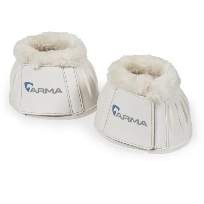 Shires ARMA Fleece Over Reach Boots in White